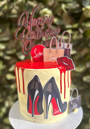 Red bottom stiletto heel - , cake