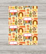 Metal signs 70s retro camper - metal,
