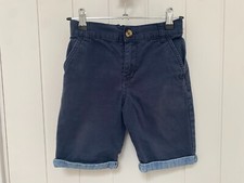 F&F Tesco Boys Blue Chino Shorts 134cm 8-9 Years