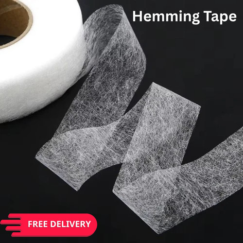 Iron hemming tape 60m - on, large