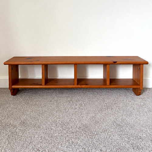 Vintage solid pine wall shelf - solid,
