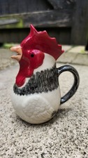 Quail Ceramics Light Sussex Cockeral Chicken Rooster Jug Milk Cream