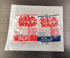2 x Empty Crisp Packets: Golden Wonder Crisps