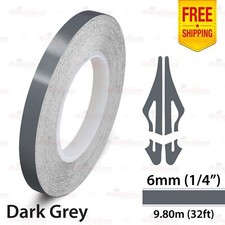 6mm 1/4" PinStriping Pin Stripe Tape Body Styling Decal Vinyl Sticker DARK GREY