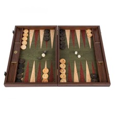 Green natural cork backgammon