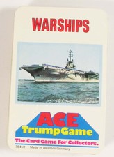 ACE TRUMPS WARSHIPS VINTAGE CARD GAME TOP TRUMPS NO CASE