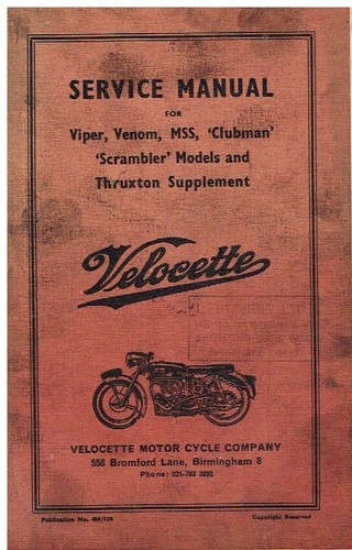 Velocette viper venom mss - velocette,