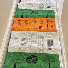 Vintage IKEA ' Olle Eksell Kids 2014 Scandinavian Fabric RARE 1.84 X .79 M B13