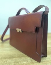 Stunning Le Tanneur Red Leather Ladies briefcase Brand New Work Business, 36x26