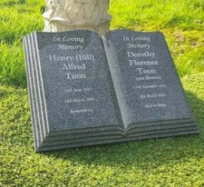 Personalised Granite Open Book