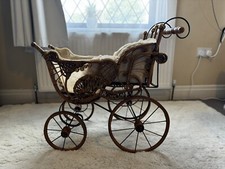 Antique Victorian Style Pram Baby Doll Stroller