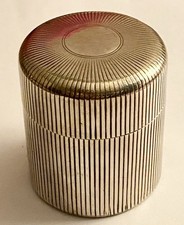 SILVER TRAVELLING INKWELL BY SAMPSON MORGAN LONDON 1902