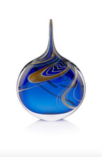 Peter Layton (b.1937) Tall dropper vase, cascade pattern signed, 33cm high.