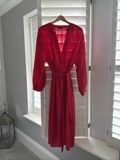 Joseph Red Silk Wrap Dress