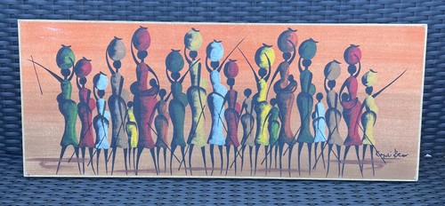 Signed african art painting - signed,