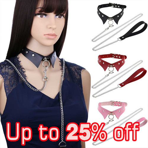 Leather collar style choker - collar-style,