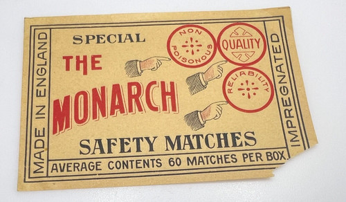 Vintage british matchbox - matchbox, label