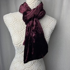 Red plum Crushed Velvet Scarf Wrap Shawl, Winter Warm  Scarf, Gift For Her 