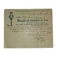 1866 NYC Oil Lamp Invoice –