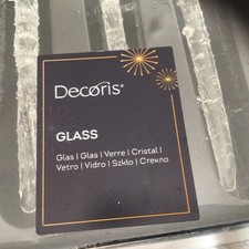 Set of 3 Christmas Tree Frosted Glass Icicle Decorations Glass 