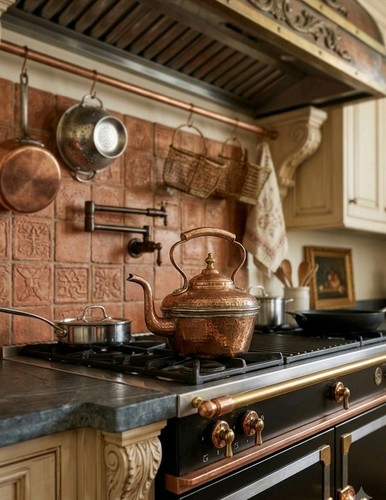 Antique georgian brass copper - brass,