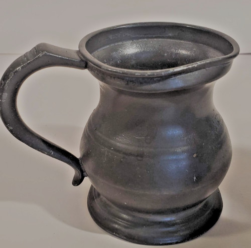Antique english pewter tankard - pewter,