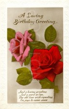 RPPC Vintage Postcard Roses