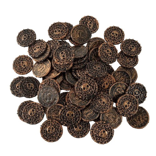 50pcs pirate coins 8cm - 10-50pcs,