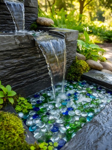 1kg glass pebbles - 1kg, stones