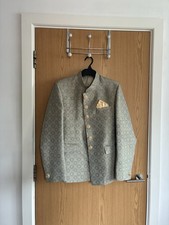 Men's Sherwani Asian Prince Wedding Coat Waistcoat