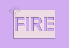 Fire and sand stencil - and,