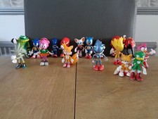 SONIC THE HEDGEHOG + FRIENDS 18PCS TOY SET/CAKE TOPPERS - NEW - UK SELLER