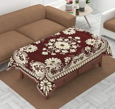 Attractive Design Chenille 4 Seater Center Table Cover Maroon