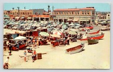 Dory Fish Market NewportBeach California Birdseye Boats Cars Shops UNP Postcard