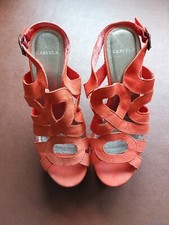 carvela shoes 38, burnt orange