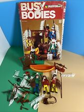 Busy Bodies Playcraft Mettoy Red Indians Play set with Box VTG Early playmobil