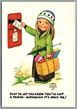 Mabel Lucie Attwell COMIC Postcard Killing Posting Letter To A Friend