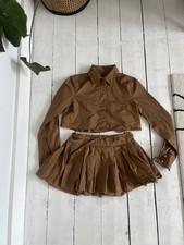 Zara Brown Co Ord Shirt Mini