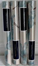 4 Rolls Graham & Brown Wallpaper Pattern 50-043 Spirit Teal Colour New Sealed