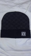 lv beanie black and grey