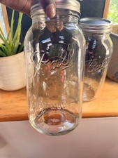 4x Ball Mason Jar 64oz Wide Mouth Half Gallon 1.8L Ferment /Crafts Sourdough