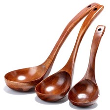 Long Handle Wooden Ladle Soup