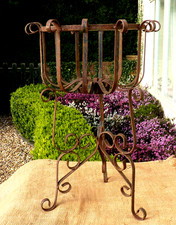 Wrought iron planter plant - , pot
