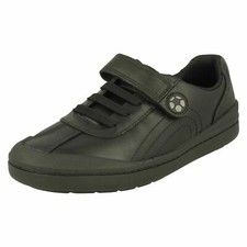 Boys Clarks Black Leather