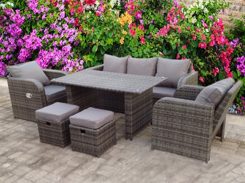 Rattan recliner wicker garden - rattan,