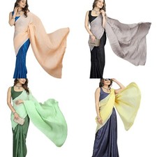 Crushed/Pleated Plain Chinon