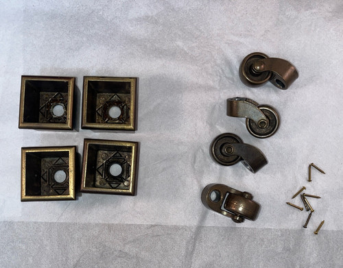 Vintage antique brass square - 4,