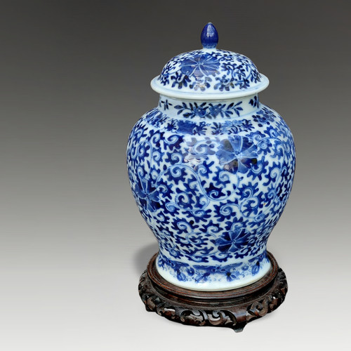 Chinese antique baluster vase - chinese,