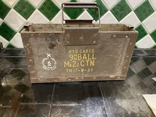 British Military Ammunition 875 Cart Box 9MM Ball Mk2 CTN Wooden