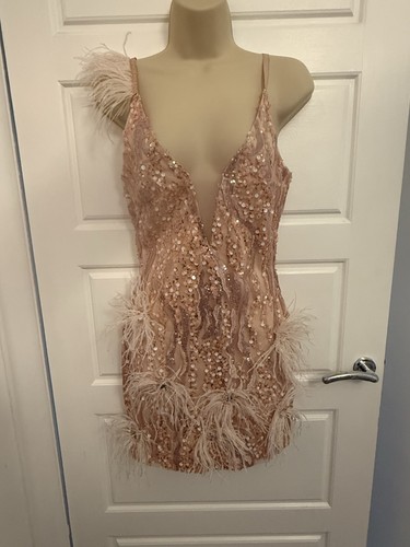 Blush pink sequin - sequin, feather